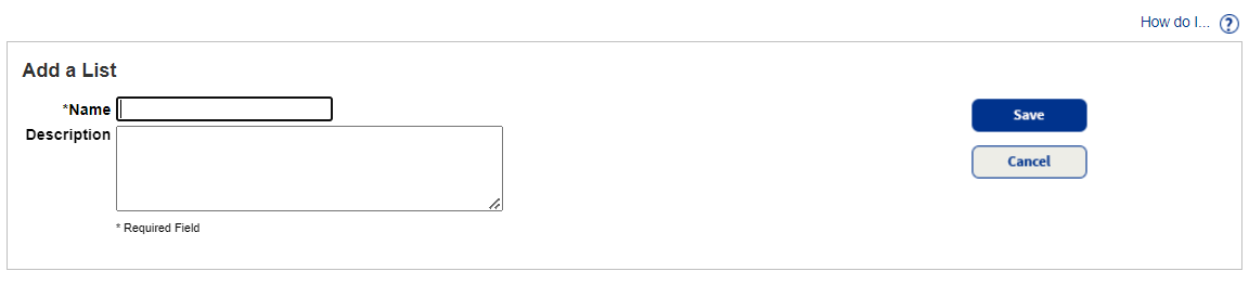 Add a List page for district user.